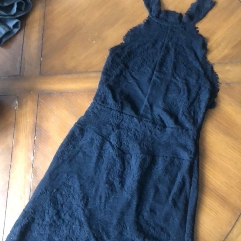 Free People dress lace black small halter sytle dress - Picture 2 of 8